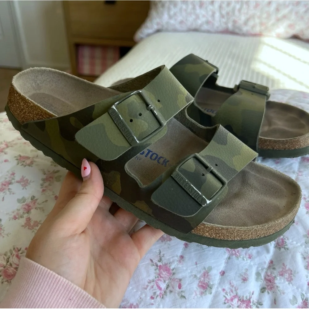 Birkenstock Arizona Green Camo Sandals EU 40 Women’s 9 - Picture 2 of 4